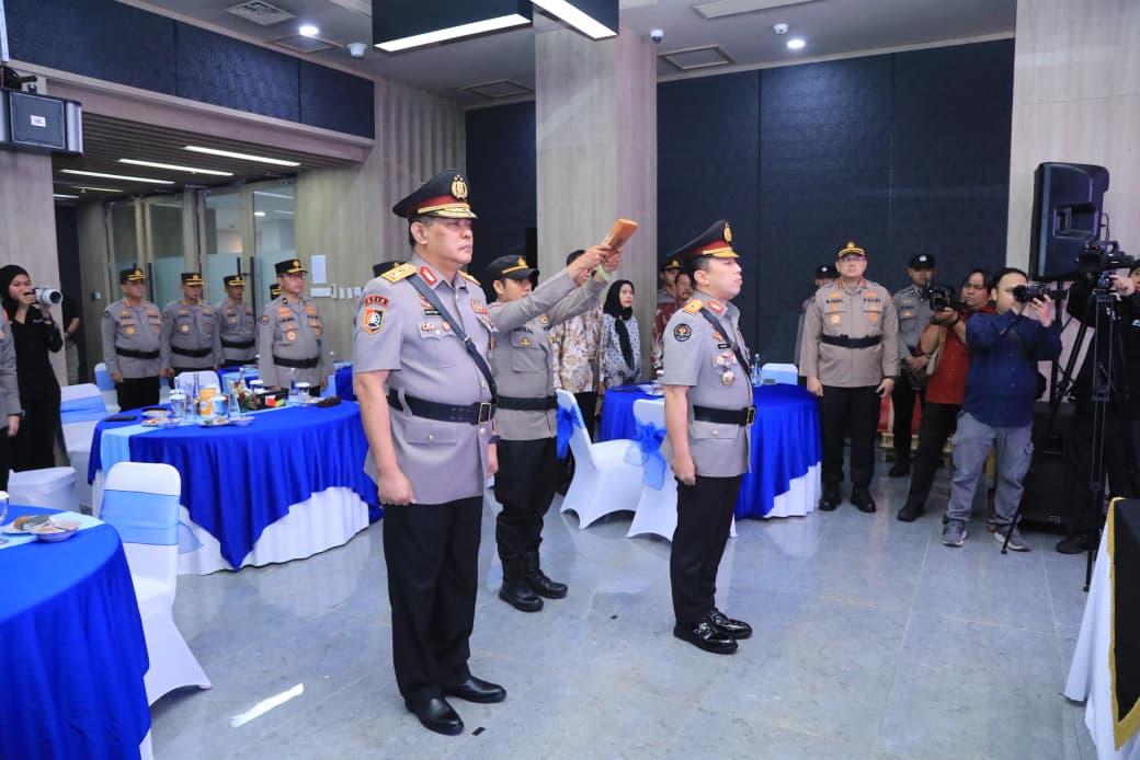 Acara Serah Terima Jabatan (Sertijab) Karo Multimedia serta pengantar purna bakti bagi sejumlah personel di Aula Rastra Sewakottama Gedung Divhumas Polri. (Dok Mabes Polri)
